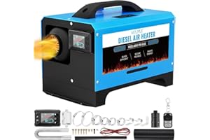 VELPAX 12V 8KW Diesel Air Heater,All in One Truck Heater,Portable Diesel Heater with Remote Control LCD Monitor and Silencer for Car Trucks Bus RV and Trailer