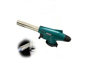 TOPOLENASHOP Cannello da Cucina Professionale Fiamma Ossidrica 1300°C, Cannello a Gas Portatile Regolabile Ricaricabile con Accensione Piezoelettrica, Cannello per Dolci Fiamma per Caramellare Sicuro (CVHT02461)
