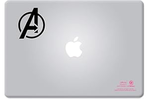 Artstickers. Adesivo per portatile da 15" e 17" pollici Design Avengers Logo. Adesivo per MacBook Pro Air Mac Laptop Colore: nero. Regalo Spilart, marchio registrato