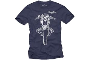 MAKAYA T-Shirt Cafe Racer - Boxer Twin R100 - Camiseta Moto Hombre