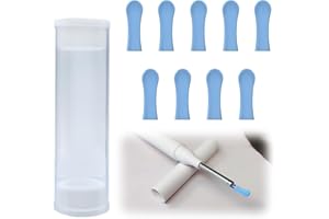 PLIMBIN Punte di ricambio per cucchiaio auricolare compatibili con Vitcoco Otoscope, 9 pezzi in silicone per la rimozione del cerume per la fotocamera dell'orecchio, pulitore dell'orecchio della famiglia