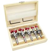 Flintronic 5 Pieces Wood Drill Bits, 0.591/0.787/0.984/1.181/35 mm | Cemented Carbide Material, Adjustable Positioning with D