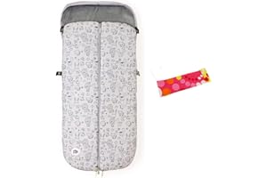 SUPER MUNDO SM Super Mundo - Interbabay - Saco silla paseo universal impermeable para inverno (animalito gris)