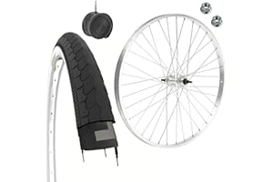 ECOVELO Cerchio Posteriore Bicicletta 26 x 1 3/8-7 Velocità + Copertone Bianco Nero 26 x 1 3/8 (37-590) con Camera x CityBike Olanda