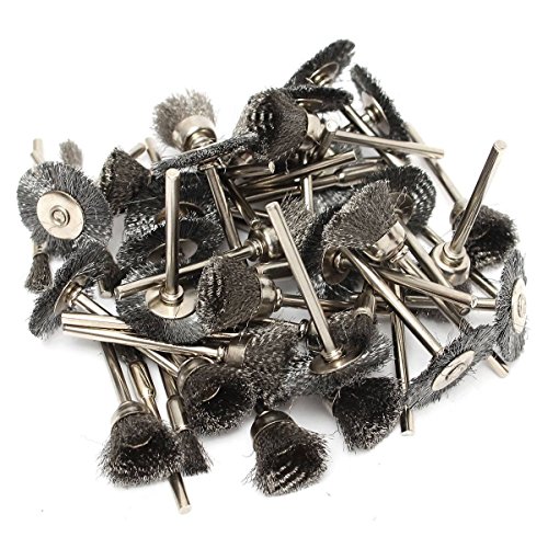 VERY100 45 PC Drahtbürste Bohrmaschine Stahldraht Rundbürsten Dremel Zubehör für Präzisionswerkzeuge - 4