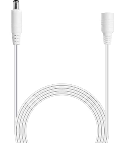 Liwinting 10 Mètres Rallonge Cordon D'alimentation DC 2,1mm X 5,5 Mm Mâle à Femelle Connecteur Pour Adaptateur Secteur, LED, CCTV Camera Power, Voiture, Moniteurs, 2 Pièces - Noir