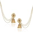 Shining Diva Fashion Metal Gold Plated and Pearl Earrings for Women & Girls