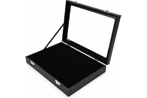 Pin Display Case, Military Shadow Box Pin Collection Display Military Medal Display Case Pin med UV-skyddad Anti Fade Clear D