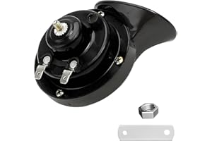 KANDUJIMU 300DB Super Loud Car Horn, 12V Waterproof Car Air Electric Snail Horn, Auto High Low Tone Horn Replacement, Universal Accessories for Car, Motorcycle, Truck, Bike, Boat (Black TZ-101)