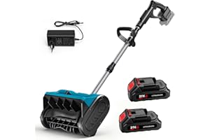 SWBSLL Fraise à Neige sans Fil pour 2x2,0Ah 21V Batteries, 1000W Fraise à Neige sur Batterie avec Largeur Déblaiement 30cm, Hauteur Déneigement 20cm, Portée Jet 10m, Portée et Direction Réglables