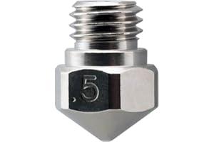 MICRO-SWISS Micro Swiss Plated Wear Resistant Nozzle MK10 Flash Forge, Dremel, PowerSpec, Wanhao, Monoprice, Cocoon Create 0.5 mm