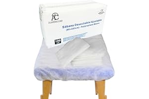 ALMERICORP Sabana de Camilla Desechable Ajustable de Polipropileno 95x220cm | Funda de Camilla de Masaje para estética TNT SMS (100)