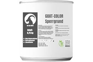 GOAT Color Sperrgrund 0,75kg Weiß Nikotinsperre, Absperrgrund, Isoliergrund, Fleckensperre | Hohe Absperrwirkung | Lösemittelfrei | Für Wand & Holz (Feine Körnung)
