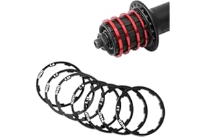 MOPZIJA 7 pcs Entretoise de Cassette de vélo Entretoise de moyeu de Volant de vélo Rondelles de Roue Libre de vélo Réglage de vélo pédalier en Alliage daluminium pour vélo de Route et VTT