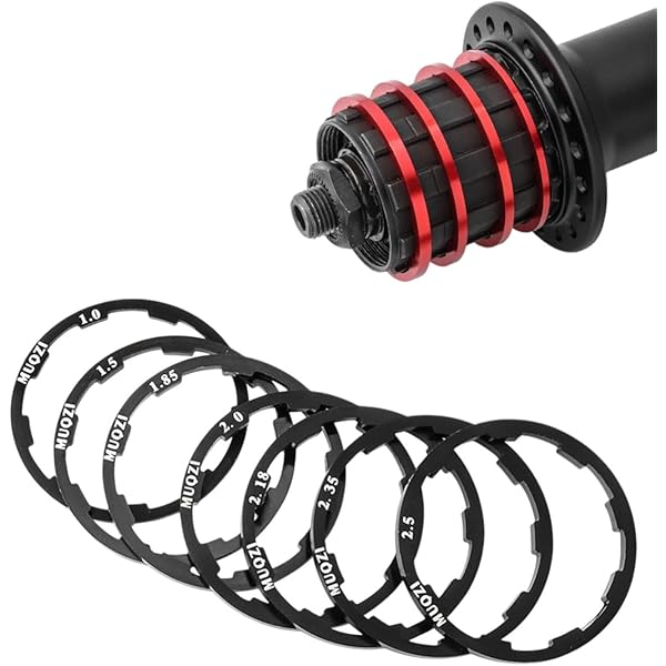 3 Spessori Distanziatori Per Pacco Pignoni Bici - Alluminio Durevole - Foto 6