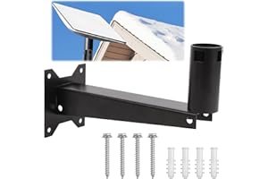 Aolawco Uchwyt do anteny satelitarnej do Starlink Dish, regulowany zestaw montażowy Starlink, długi uchwyt ścienny do użytku na zewnątrz, do anteny, E021LQ01BL