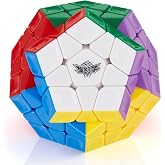 ROXENDA Magic Cube, Dodecahedron Speed Cube Stickerless Magic Speed Cube Puzzle, Super Durable and Easy Spin