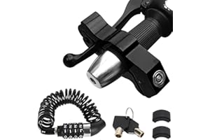 NICTSEPO 2pcs Motorcycle Lock & Helmet Lock, Anti Theft Handlebar & Front Brake Lock for Dirt Bike, Moped, Scooter & ATV Accessories