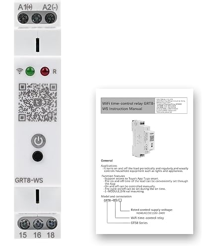 Interruttore Con Timer E APP Interruttore Smart WIFI Contatore Energia Elettrica WiFi Smart Switch Con Remoto Vocale Per Domotica Casa Intelligente 1P-DJ-63A Black Tuya Smart