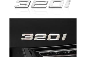 OYDDL Numéro de voiture - Lettres - Mot - Emblème de coffre - ABS - Autocollant - Lettre - Compatible avec BMW Série 3 320i - Accessoire de décoration (blanc)