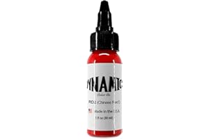 VIKING-INK B&W DYNAMIC - Tusz do tatuażu Kolor RD2 Chinese Red 1oz (30ml)