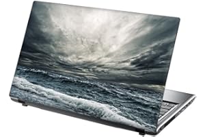 15.6 INCH TAYLORHE SKINS TaylorHe 15.6 inch 15 inch Laptop Skin Vinyl Decal with Colorful Patterns and Leather Effect Laminate MADE IN England Stormy Ocean