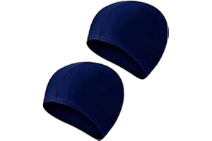 EXIIANTAG 2 Pcs Swimming Caps for Kids Girls Boys and Adult Teenager,Comfortable Light Swimming Caps,Super Stretch No Pull Hair Swimming Hats for Long and Short Hair