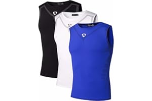 jeansian Hombre Camisetas Sin Mangas Deportivas Dry Fit Sin Mangas Entrenamiento de Fitness LSL3306 Red XXL