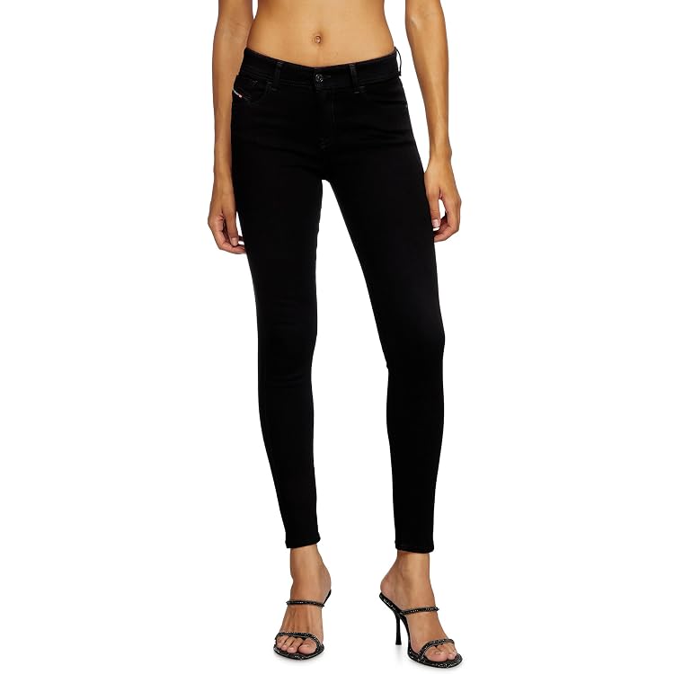 Diesel Damen Jeans Skinzee-Low-S – Skinny Fit, Dunkelblau, Stretch, Größentabelle