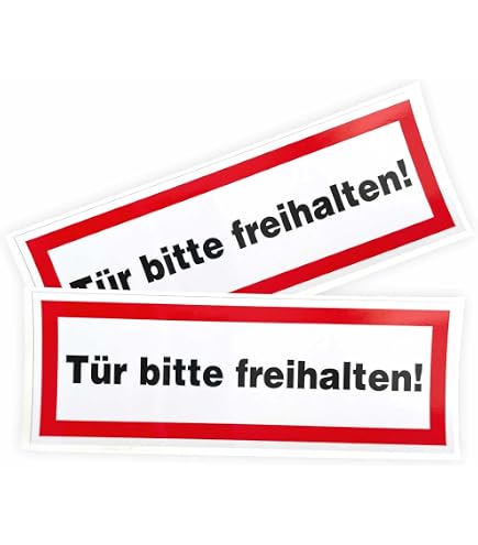 3 Türhnwesschlder "Tür Btte Frehalten!" Aufkleber Fole Sk