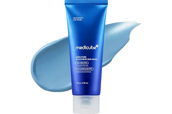 medicube Zero Pore Blackhead Mud Facial Mask | Mascarilla de Barro Coreana Refrescante, Reafirma los Poros, Fórmula Rápida de 3 Minutos con AHA, BHA, PHA y Arcilla, 100 g