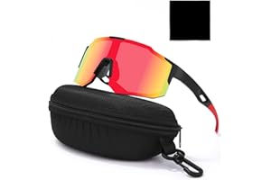FAOKZE Szybkie Sportowe Okulary Przeciwsłoneczne, Okulary Rowerowe Polaryzacją, Męskie i Damskie okulary sportowe, Antypoślizgowe, UV400, Do MTB, Golfu, Jazdy na Nartach,biegania
