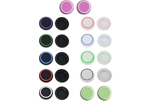 Comioke 22PCS Accessoires de contrôleur contrôleur de Couverture de Protection, Capuchons de Joystick poignées de Pouce: Capuchons de poignée de Pouce pour Xbox One Series X/S, PS4, Accessoires de co