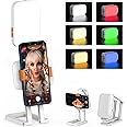 Evershop Selfie Light for Phone with Tripod Stand, Rechargeable Portable Ring Light with RGB for Video Conference/Calls/Recording/Zoom Meeting/Makeup/Live Streaming, for iPhone/Tiktok/YouTube/Vlog