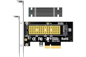 GLOTRENDS PA09-HS Adaptateur M.2 NVMe vers PCIe 4.0 X4 avec dissipateur Thermique M.2 pour 2280/2260/2242/2230 SSD M.2 NVMe