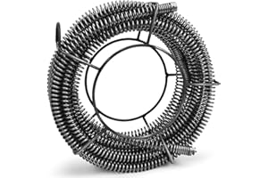 XIIW Set di spirali per la pulizia dei tubi (diametro 22 mm, lunghezza totale 14 m, larghezza del tubo: Ø 30 – 200 mm) per la pulizia dei tubi, pulizia dei tubi, pulitore elettrico