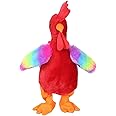 Aideal Funny Screaming Chicken Plush Toy - Animated Dancing Rooster Sound Toy (Red)