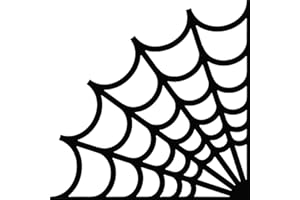 TLK DESIGNS Corner Spider Web Cobweb Vinyl Decal Sticker (Black Gloss)