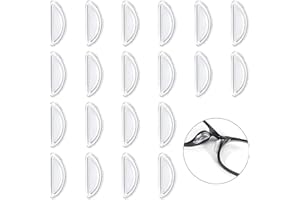 PENMOL 20PCS Soft Silicone Glasses Nose Pads Nose Pads for Glasses Comfortable D-Shaped Design for Ladies and Men Framed Glasses Plate Optical Frames Plate Solar Frames Plastic Frames