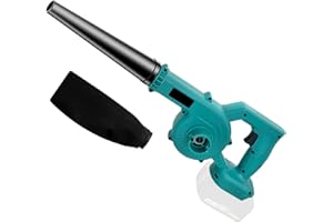 SQUAELTIRS 18V Akku Laubbläser, Ersatz für Makita 18V BL1850, 180CFM, 3.8m³/min, Elektrisches Laubbläser, für die Beseitigung von Laub/Schlamm/Schnee (ohne Akku)
