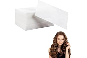 BFQZ 100 Pcs Salon Perm Paper, Salon Perm Paper Hair Color Paper, Hairdressing Perm Paper, Good Toughness High Temperature Resistance Perm Paper for Hot Cold Hair Curling Styling (11.5x6.5cm, White)