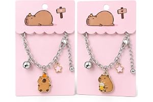 2STK Capybara vänskapsarmband barn silver Capybara armband flicka