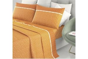 Lingerie Shop Lenzuola Set Completo Letto Cotone 1 Piazza e Mezzo Sotto Sopra + Federa Fantasia Vari Modelli (Fantasia 4)