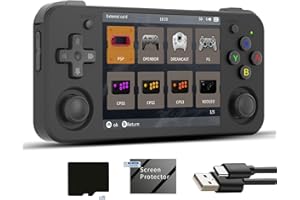 AIRUIDAS RG35XX H Linux Retro Handheld Game Console 35xx H with a 64G Card Pre-Loaded 6900 Games,RG35XXH 3.5'' IPS Screen Supports 5G WiFi Bluetooth HD and TV Output (ANBERNIC RG35XX H-Black-NEW)