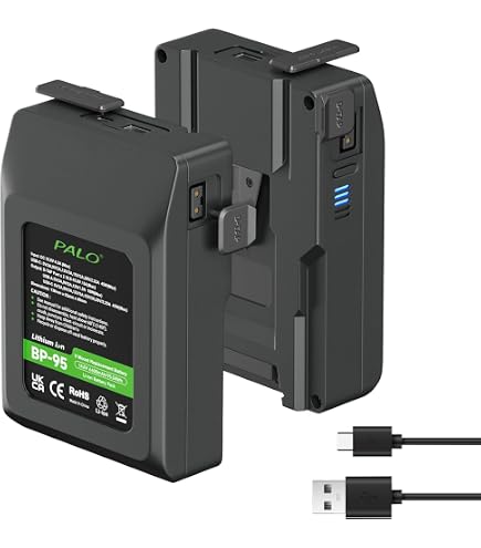 Produktbild von CITYORK V Mount Akku, 6650mAh 98Wh 14.8V Mini V Lock Akku Mit OLED Screen D- TAP/USB-A/C Ausgänge Für Sony HDCAM, XDCAM, Digitale Filmkameras, DSLR BMPCC 4K, LED-Licht, Monitor Und Andere Camcorder