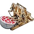 Akshar Tabla Mart Fully Automatic Electric Mini Aarti Machine with Nagara & 2 Bells & 2 Zalar(Golden Colour) 6 inch Size for Home/Temple Satsang/Pooja Room With Charger