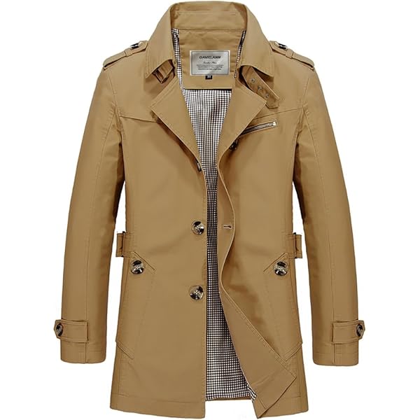 Trench Coat Men Men's Autumn And Winter Long Trench Coat