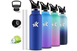 GRSTA Borraccia Termica 750 ml, Senza BPA, Borraccia con Cannuccia, Bottiglia Termica Senza Perdite, Borracce Termiche, Acciaio Inossidabile 18/8, Borracia Metallo per Campeggio, Viaggio, Fitness, Palestra