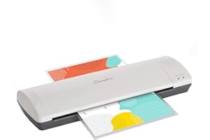 Swingline Laminator, Thermal, Inspire Plus Lamination Machine, 12 inches Max Width, Quick Warm-up, Includes Laminating Pouches, White / Gray (1701867)