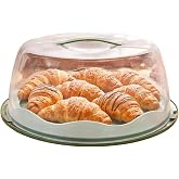 B&uuml;y&uuml;k Boy, Ge&ccedil;meli Kilitli, Kapaklı ve Kulplu Yaş Pasta, Kek Taşıyıcı, Yuvarlak Fanus, BPA İ&ccedil;ermeyen Kek Fanusu, B&ouml;rek, &Ccedil;&ouml;rek